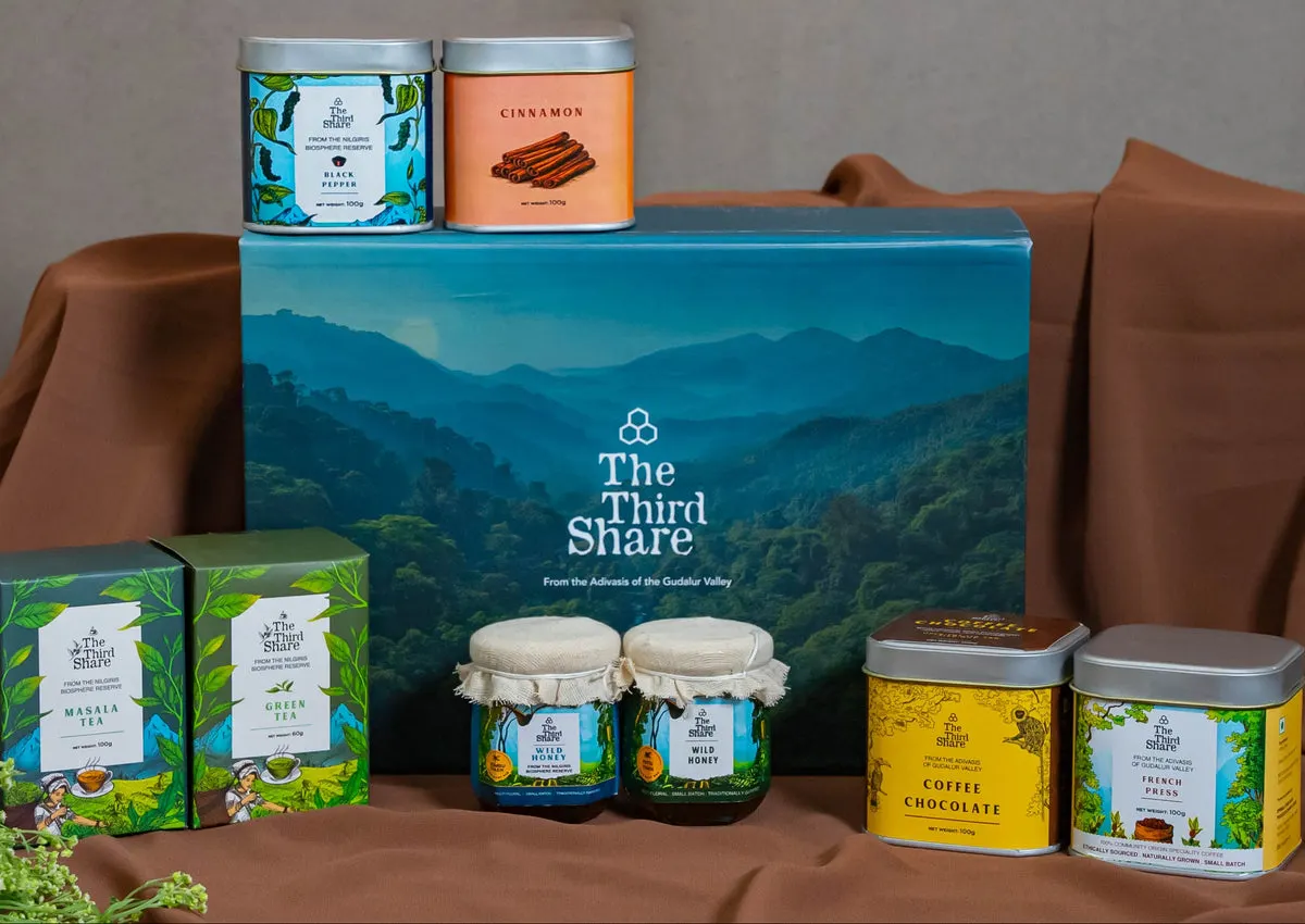 A Taste of Nilgiris hamper with coffee, tea, honey and spices