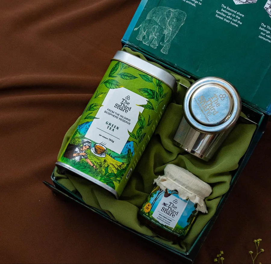 Nature’s Pause tea and honey gift set